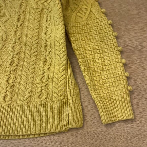 Women's Madewell Size XS Merino Wool Cable Knit Bobble Sweater - Picture 2 of 6